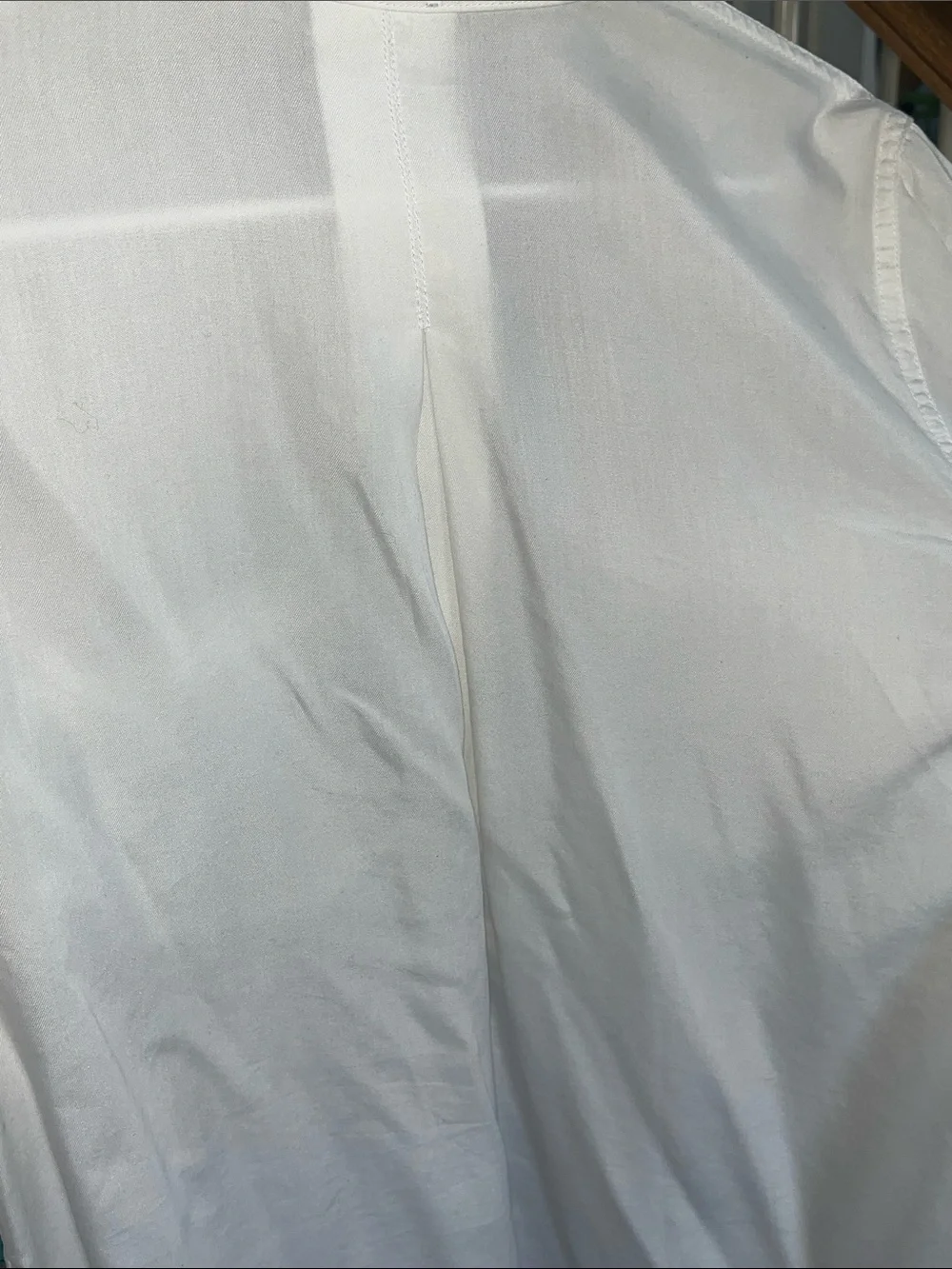Chico's white/light ivory Collared Shirt with fringe detail - Picture 6 of 6